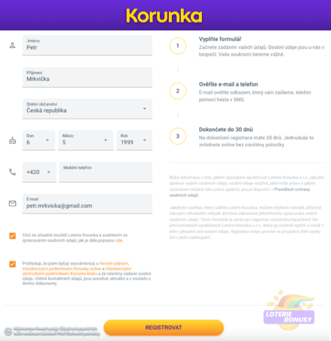 korunka Bonus